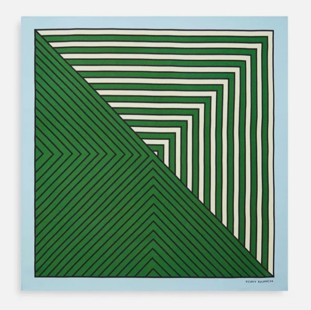 Tory Burch Illusion Stripe Silk Neckerchief